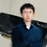 Shen Yichen, Lightelligence's founder and CEO with his PACE 2 photonic accelerator