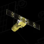 photograph shows an optical sensor satellite developed by Mino Space