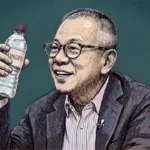 Picture is a drawing of Nongfu Spring founder Zhong Shanshan