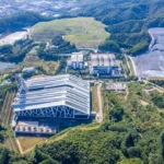An aerial view of Shenzhen's largest municipal waste treatment and incineration facility