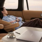 Photograph shows the interior of a Xiaomi SkyNomad family SUV