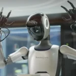 Photograph shows a new demonstration robot made by Robbyant