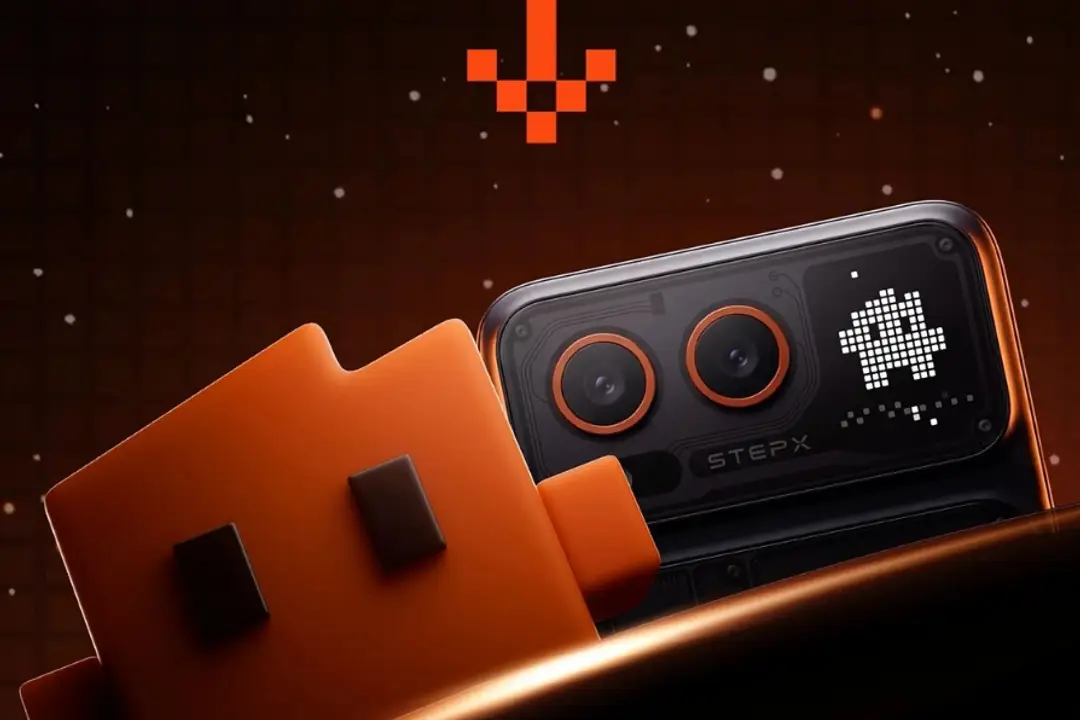 Photograph shows AI startup StepFun's first agent-native smartphone