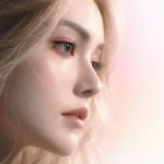 Photograph shows the face of one of Ubtech's new humanoid companion robots