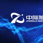 Photograph shows the logo of Zhongji Innolight against a blue background