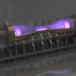 A rendering of Nova Fusion's Nova-1 FRC-SMR fusion device.