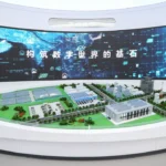 Picture shows a model of Huawei Cloud Data Center in Ulanqab, Inner Mongolia.