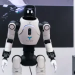 Picture shows a humanoid robot