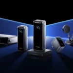 Photograph shows various Anker consumer electronics products