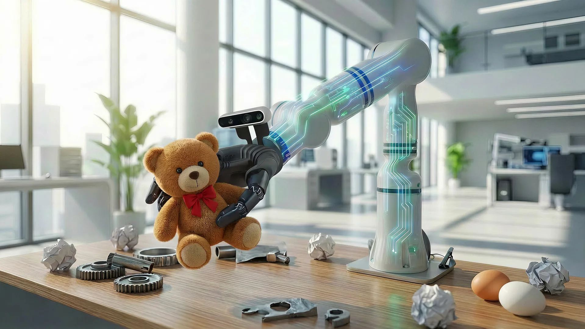 Photograph shows a robotic gripper made by Tashan Technology