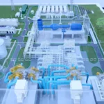 Picture shows A model of the Jintan salt-cavern compressed-air energy storage power station in Changzhou, Jiangsu Province