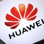 photograph shows Huawei's logo and name