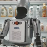 Photograph shows ACE Robotics embodied model in a retail scenario