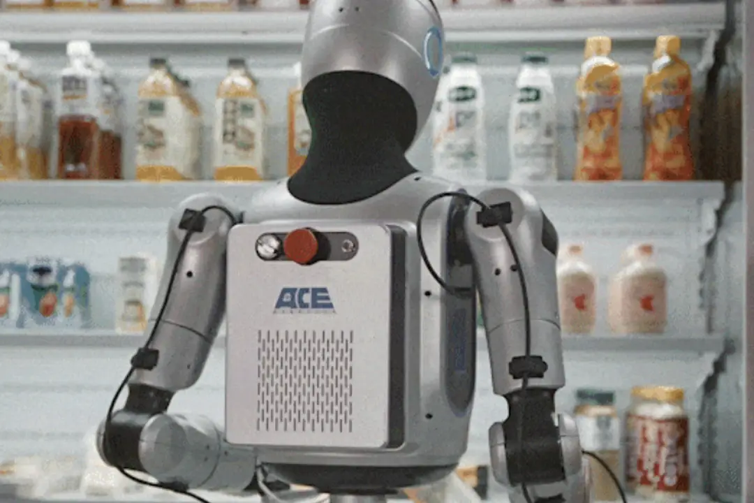 Photograph shows ACE Robotics embodied model in a retail scenario