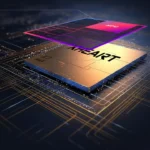 Photograph shows an illustration of an XHEART chip