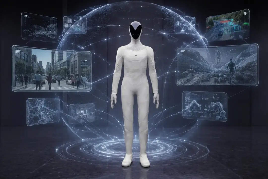 Photograph shows XPeng's IRON humanoid robot
