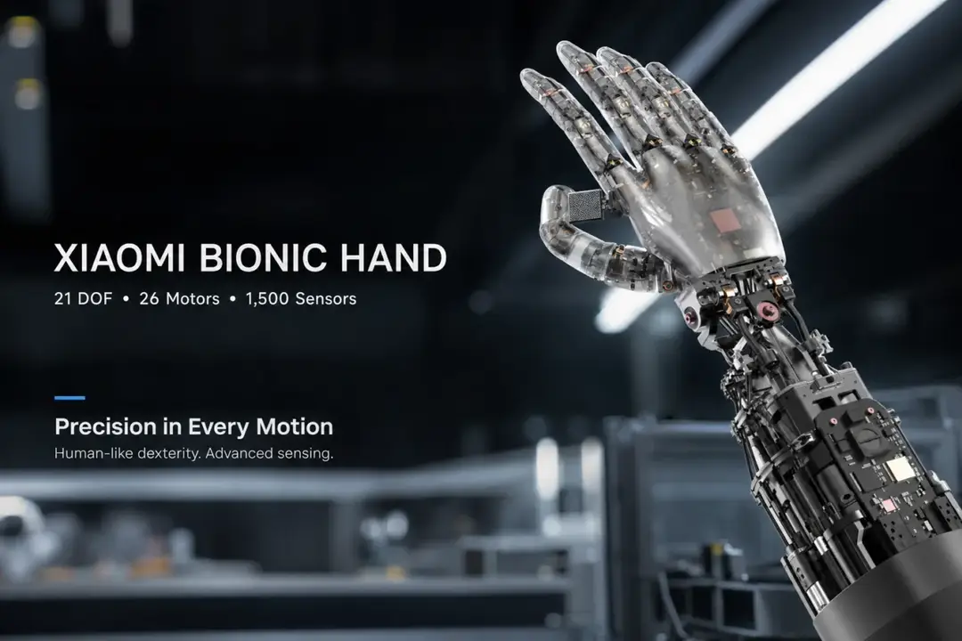 Photograph shows Xiaomi's new bionic dexterous hand